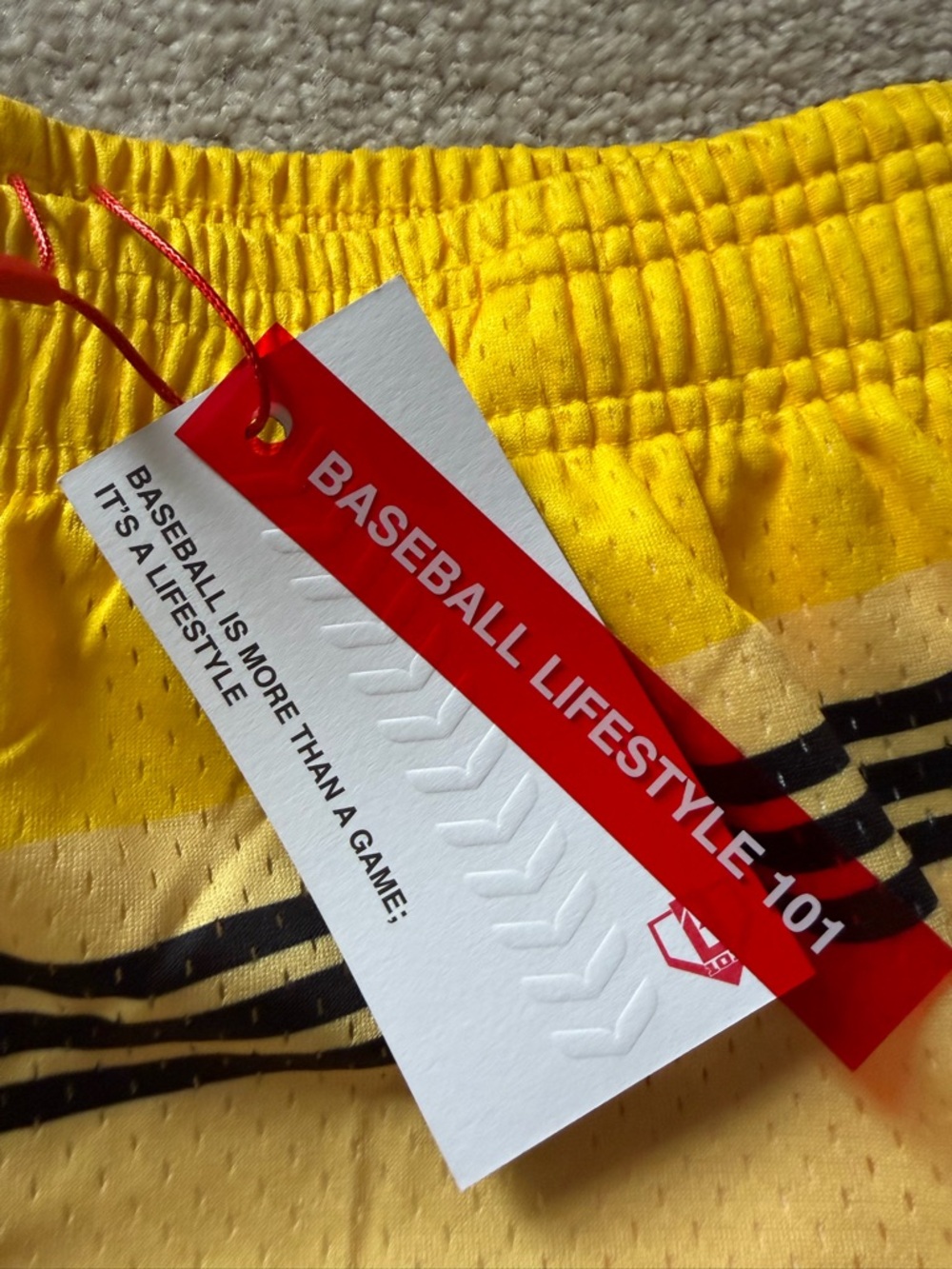 Cheddar Yellow “Crayon” Baseball Lifestyle 101 shorts - YL - Picture 2 of 4